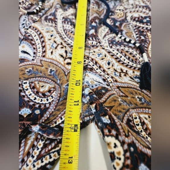 Free People Paisley Ankle Pants - Blue and Brown - Picture 14 of 16